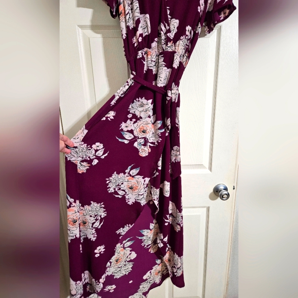Purple floral Candies Size Medium Dress.
